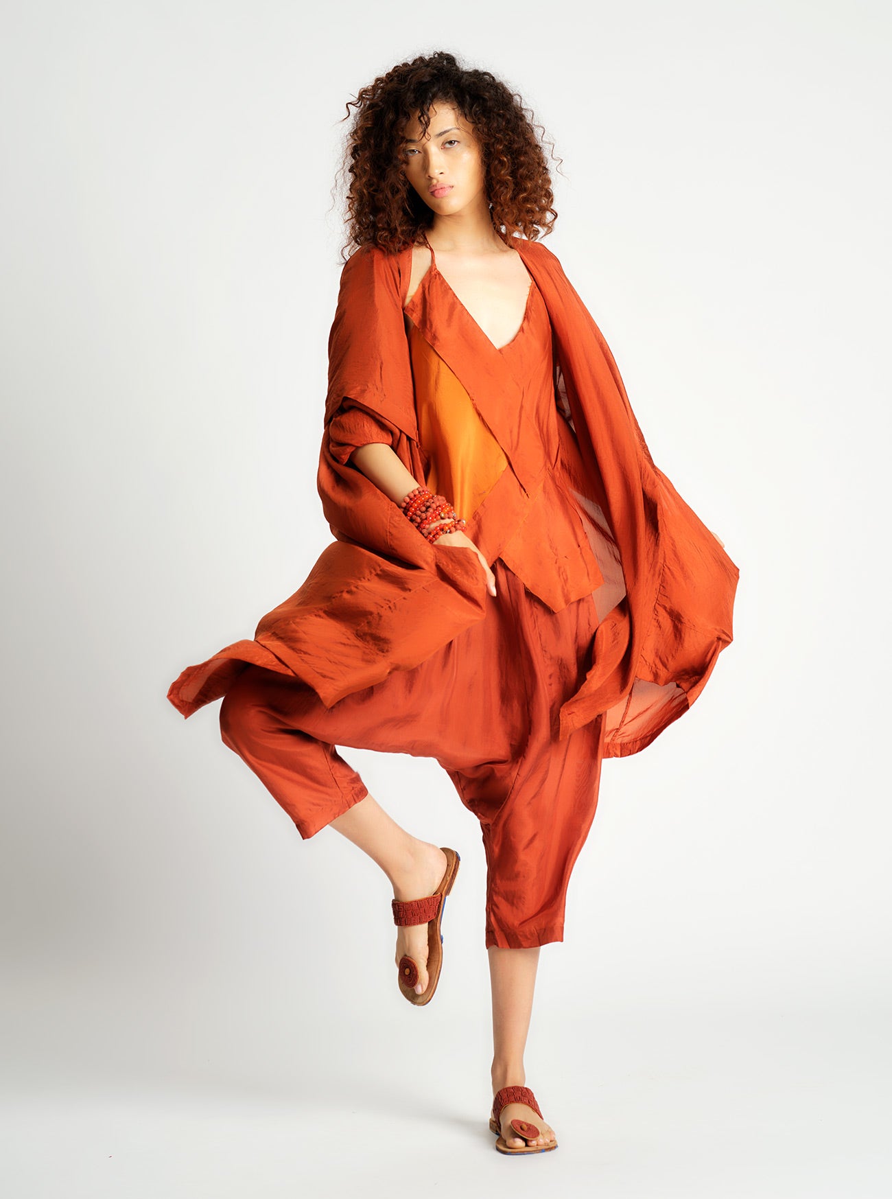 Silk Hooded Cardigan Sienna O/S